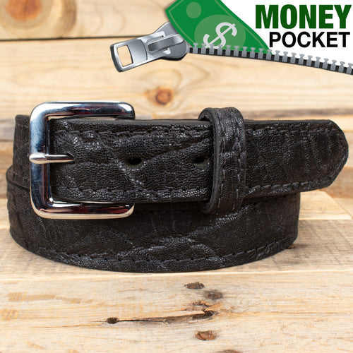 Elephant Black Money Belt