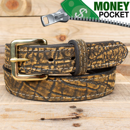 Elephant Treebark Money Belt
