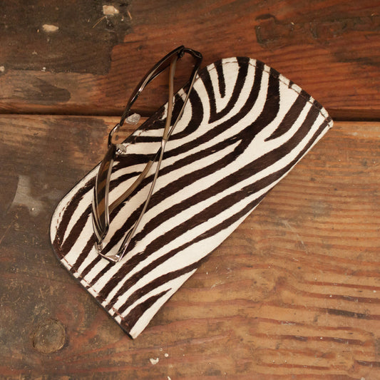 Furry Zebra Glasses Case
