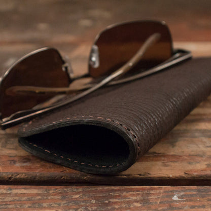 Shark Brown Glasses Case