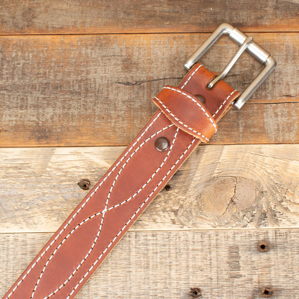 Waxed Brown Figure 8 Belt & Cowhide Cash Clip Combo