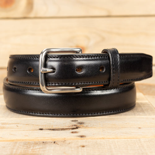 Men's Italian Black Leather Belt