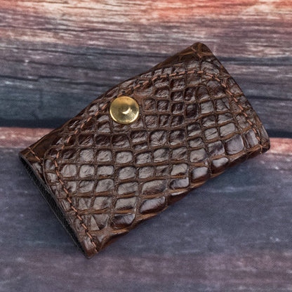 Alligator Matte Brown Key Holder