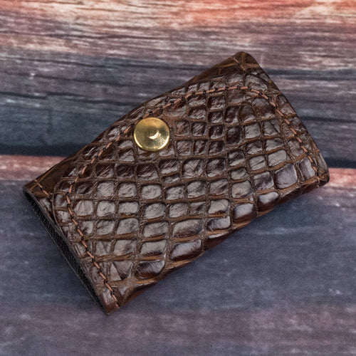 Alligator Matte Brown Key Holder