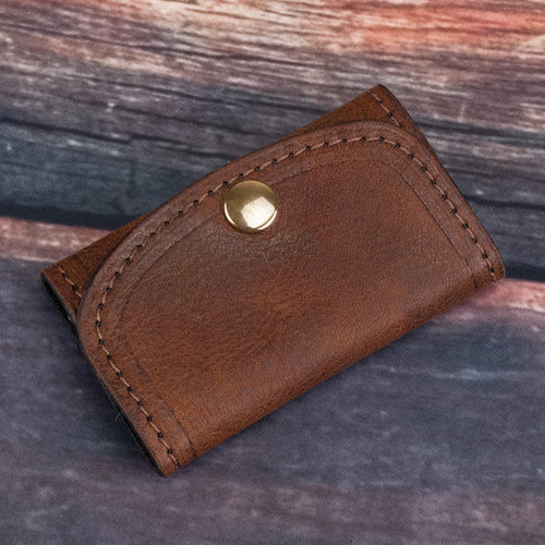 Cowhide Brown Key Holder