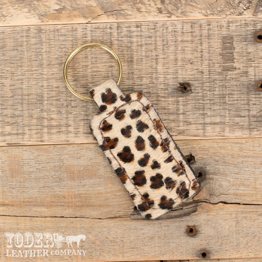 Furry Leopard Keychain