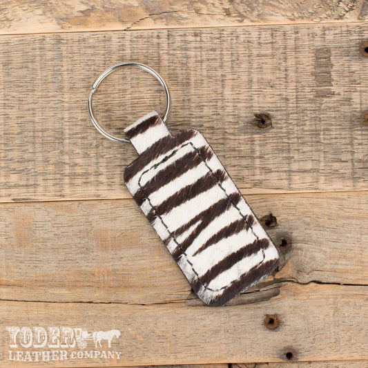 Furry Zebra Keychain