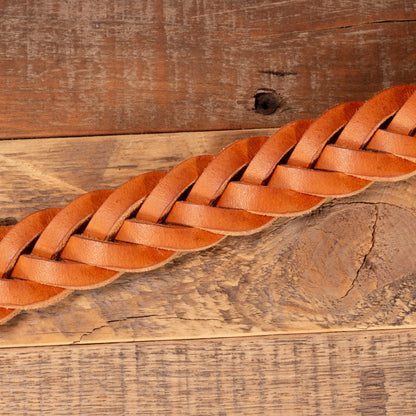 Natural Leather Braided Belt