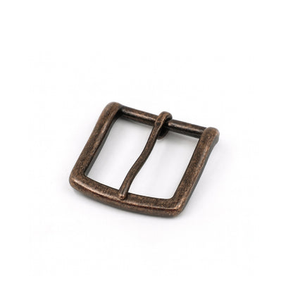 Solid Brass #1049 Heel Bar Buckle 1.5" - Antique Copper