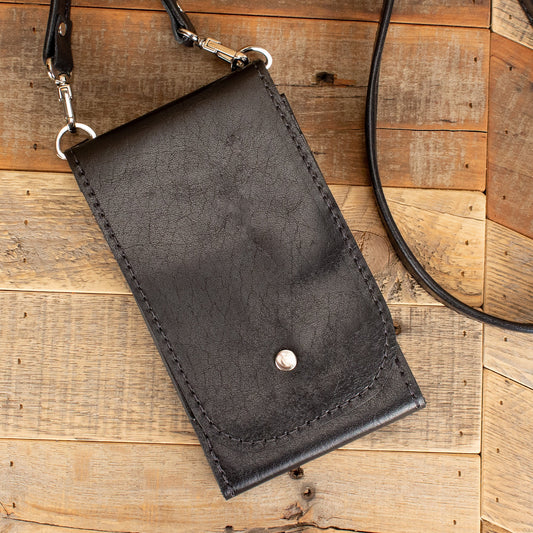 Women's Water Buffalo Black Phone Purse