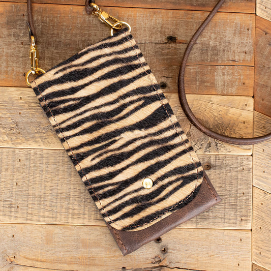 Women's Furry Tiger Phone Purse