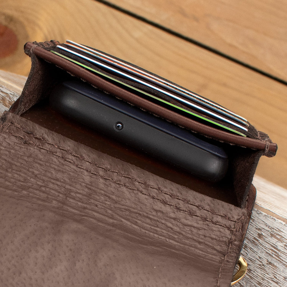 Women's Elephant Brown Phone Purse