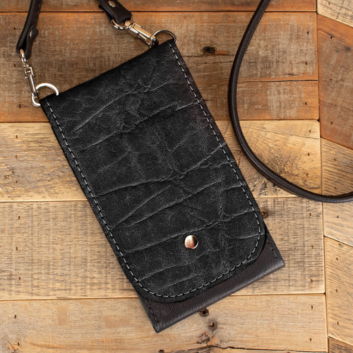Women's Elephant Black Phone Purse