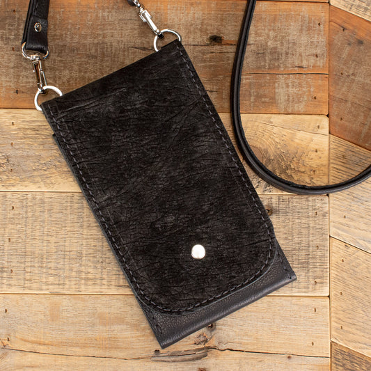 Women's Hippo Black Phone Purse