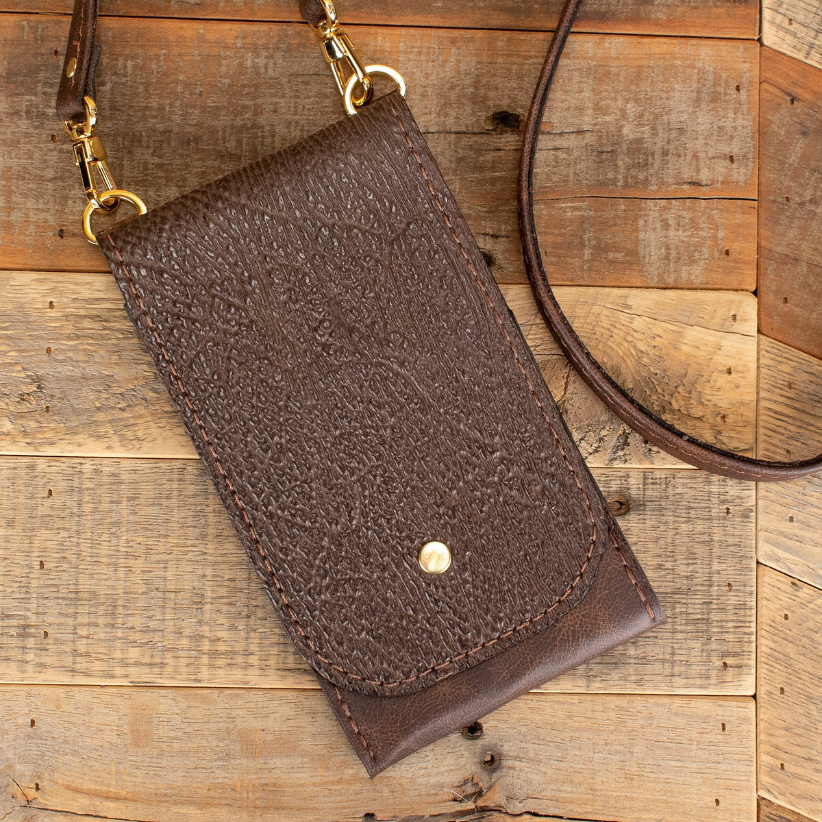 Women's Shark Brown Phone Purse