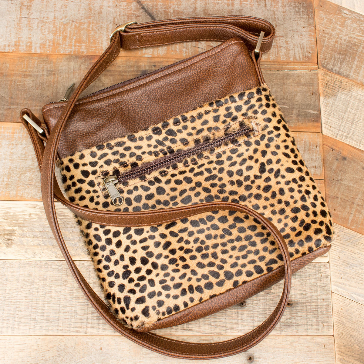 Women's Furry Leopard Purse