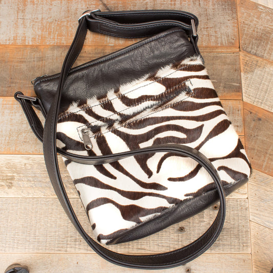 Women's Furry Zebra Purse