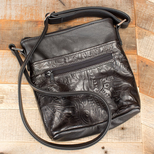 Women's Floral Black Purse
