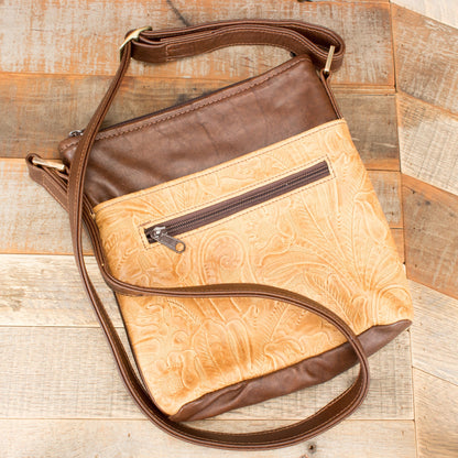 Women's Floral Dark Brown Purse