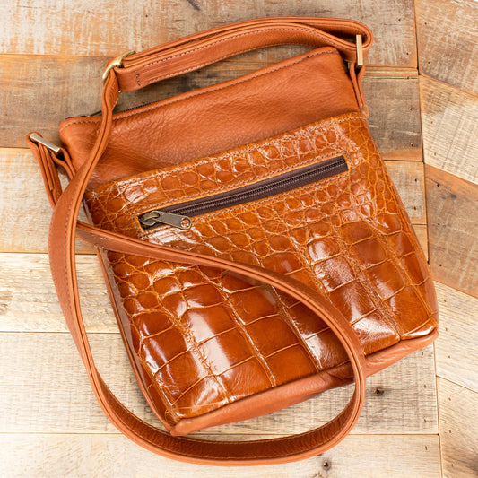 Women's Alligator Cognac Purse
