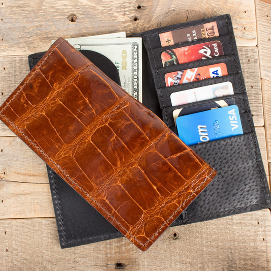 Alligator Cognac Rodeo Wallet