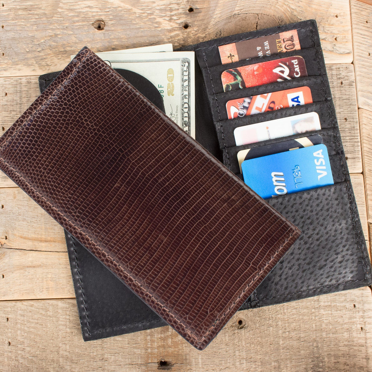 Lizard Brown Rodeo Wallet