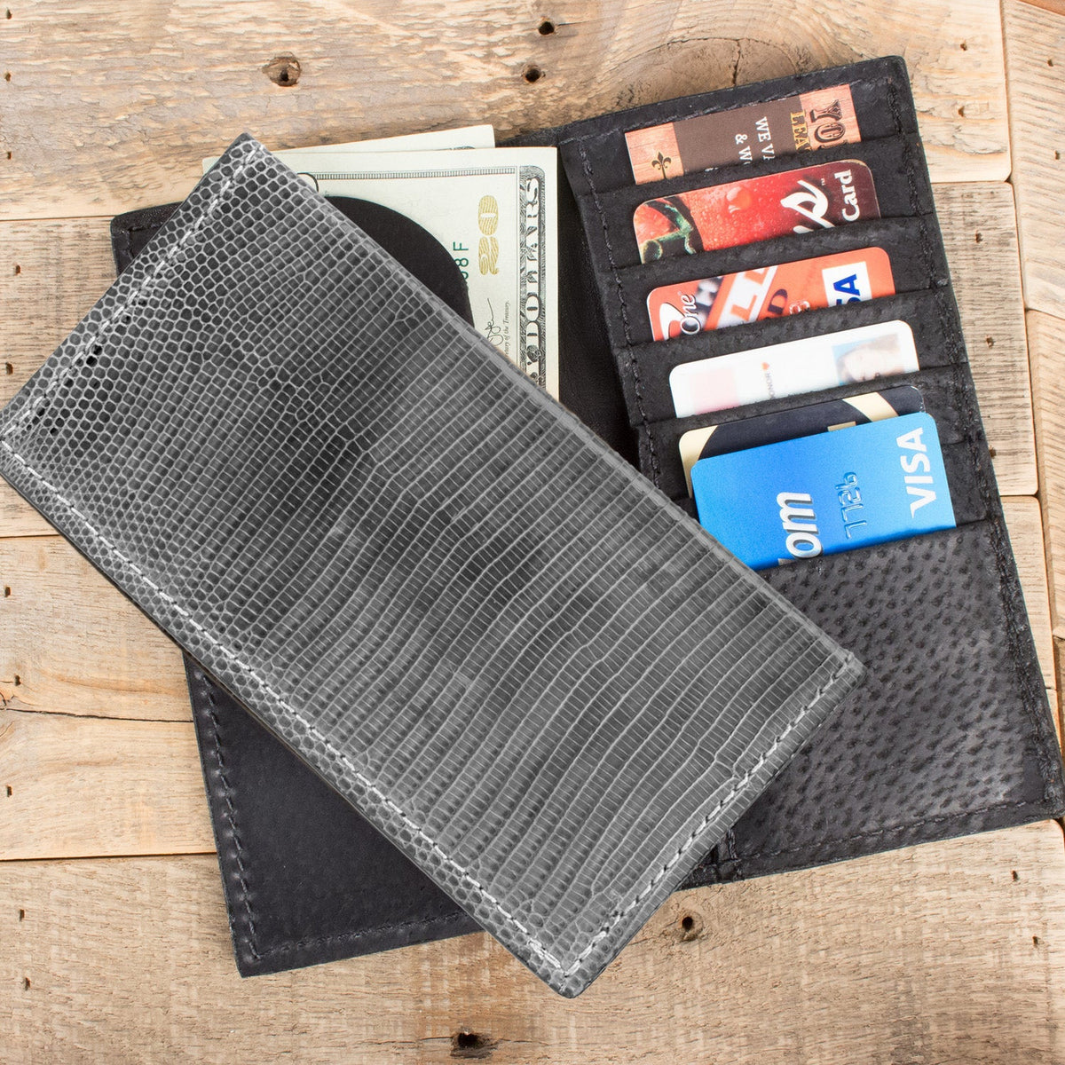 Lizard Gray Rodeo Wallet
