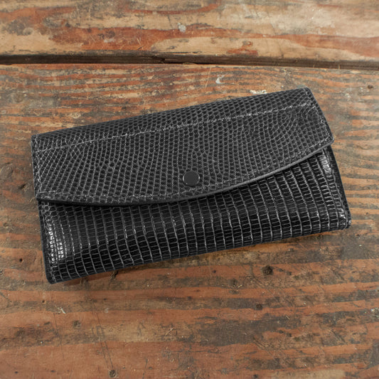 Women's Lizard Black Clutch