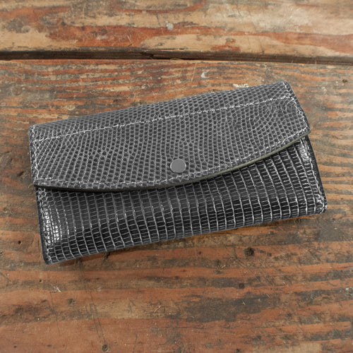 Women's Lizard Gray Clutch