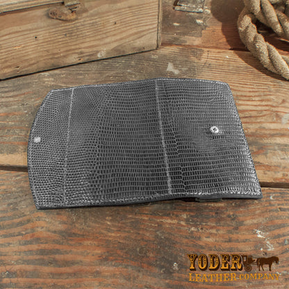 Women's Lizard Gray Clutch