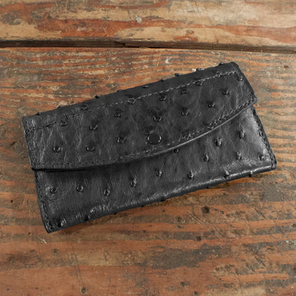Ostrich Black Clutch For Women