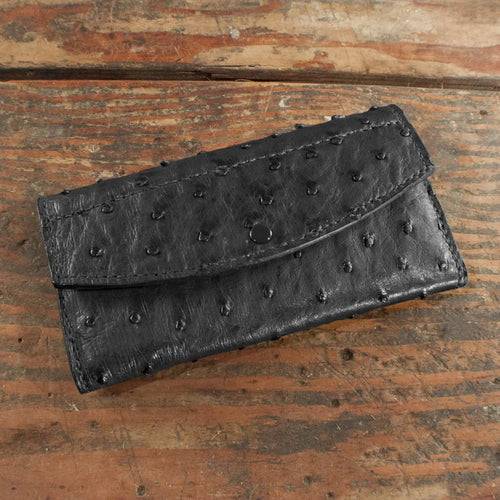 Ostrich Black Clutch For Women