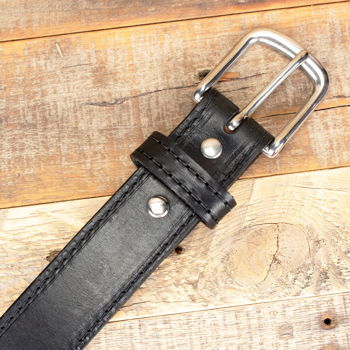 Men's Stitched Black Belt