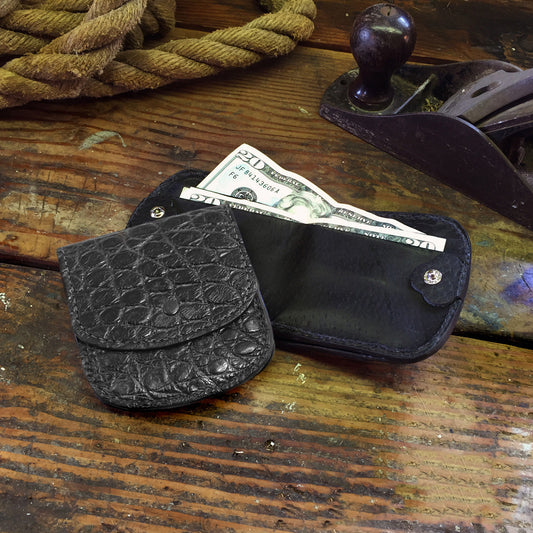 Alligator Matte Black Cab Wallet