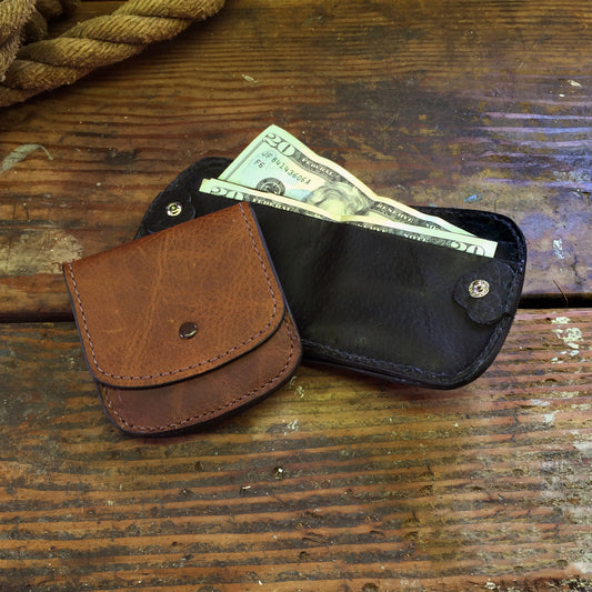 Cowhide Brown Cab Wallet