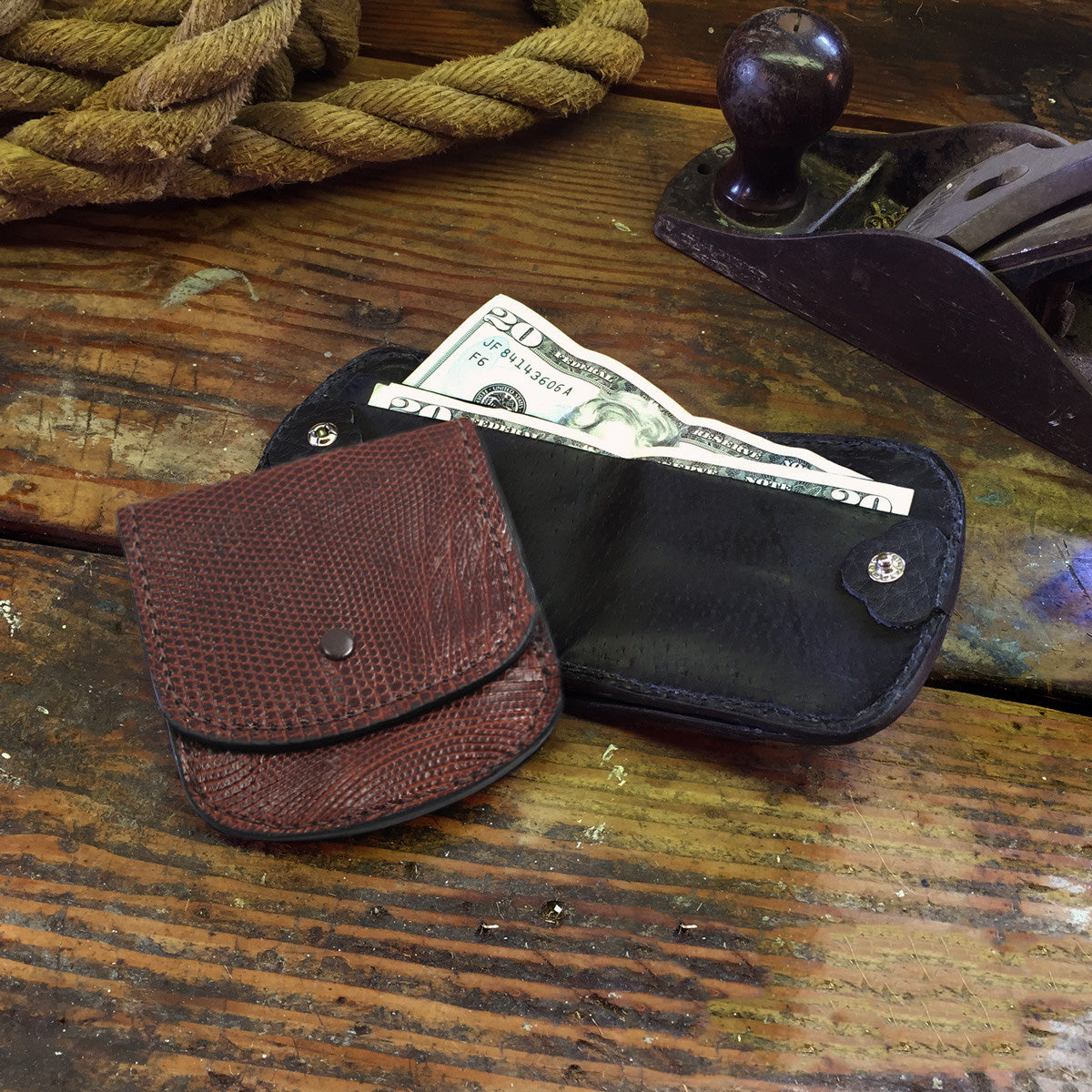 Lizard Brown Cab Wallet