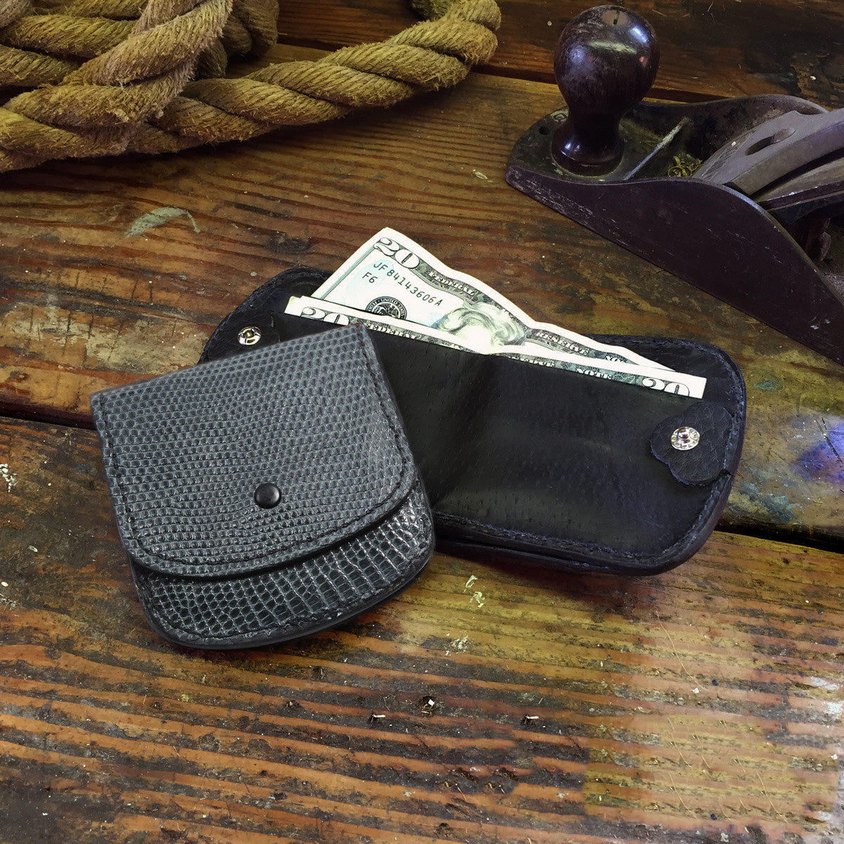Lizard Gray Cab Wallet