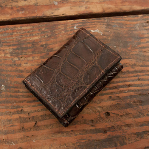 Alligator Matte Brown Trifold